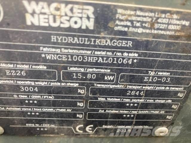 Wacker EZ26 Mini Excavators <7t (Mini Diggers)