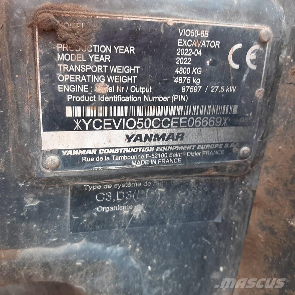 Yanmar Vio 50 Mini Excavators <7t (Mini Diggers)