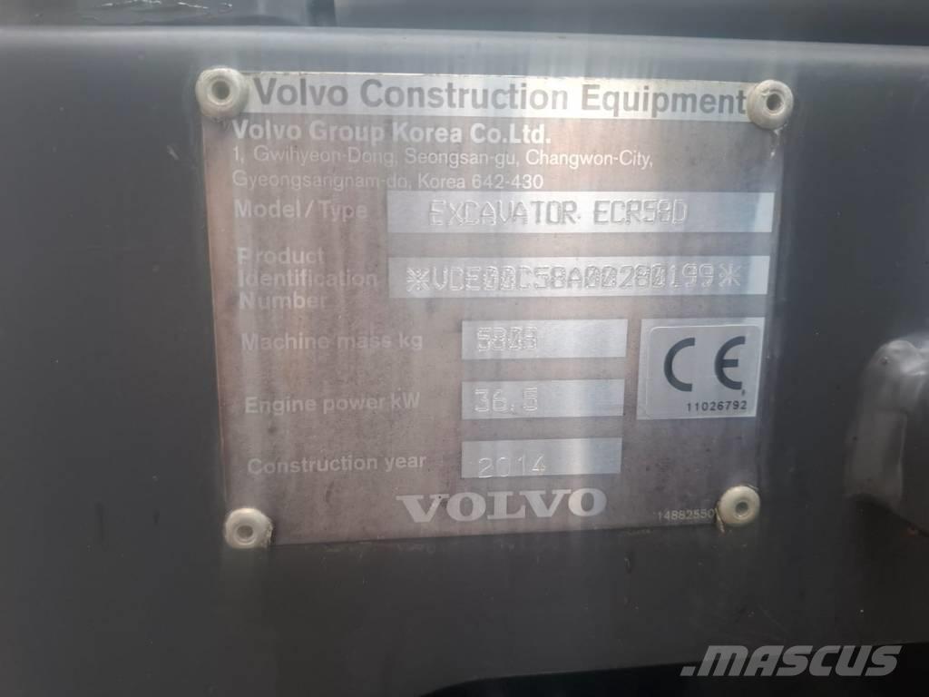 Volvo ECR 58 D Mini Excavators <7t (Mini Diggers)