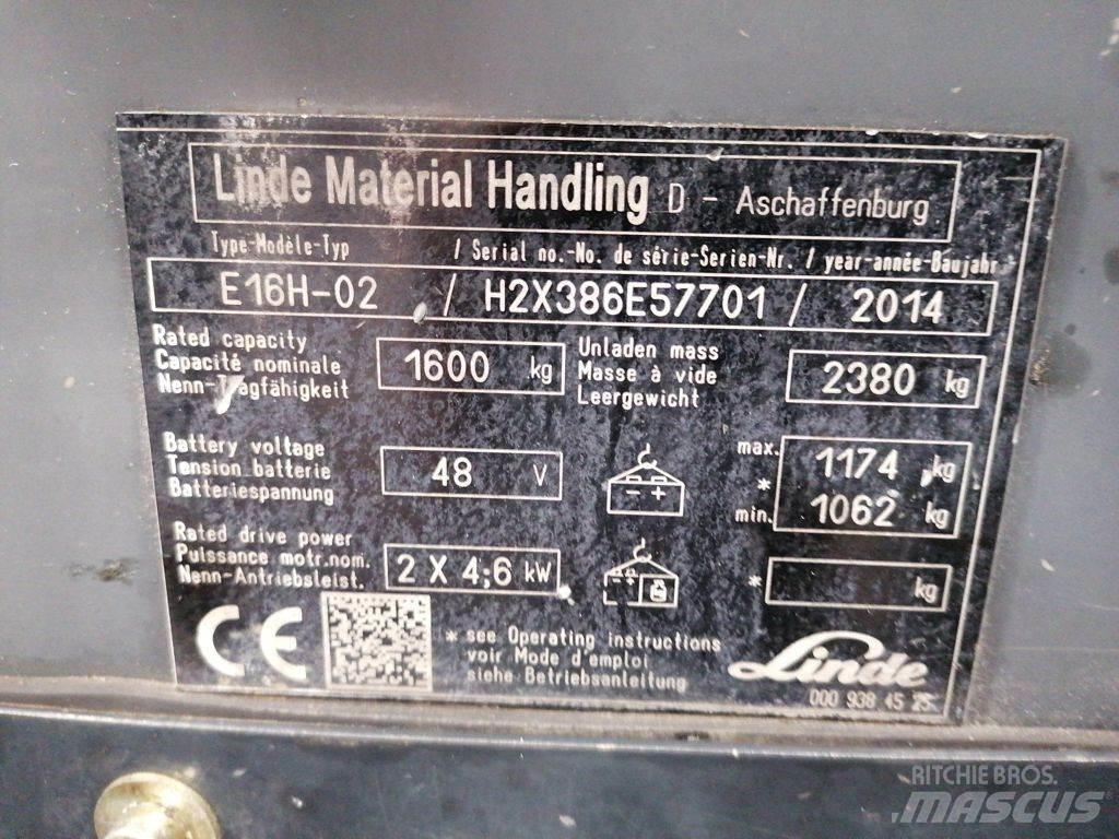 Linde E16H-02 Electric Forklifts