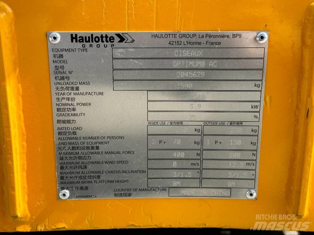 Haulotte OPTIMUM 8 Scissor Lifts