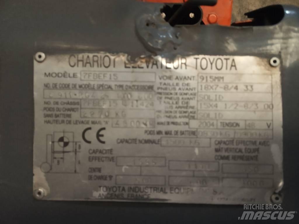 Toyota 7FBEF15 Electric Forklifts