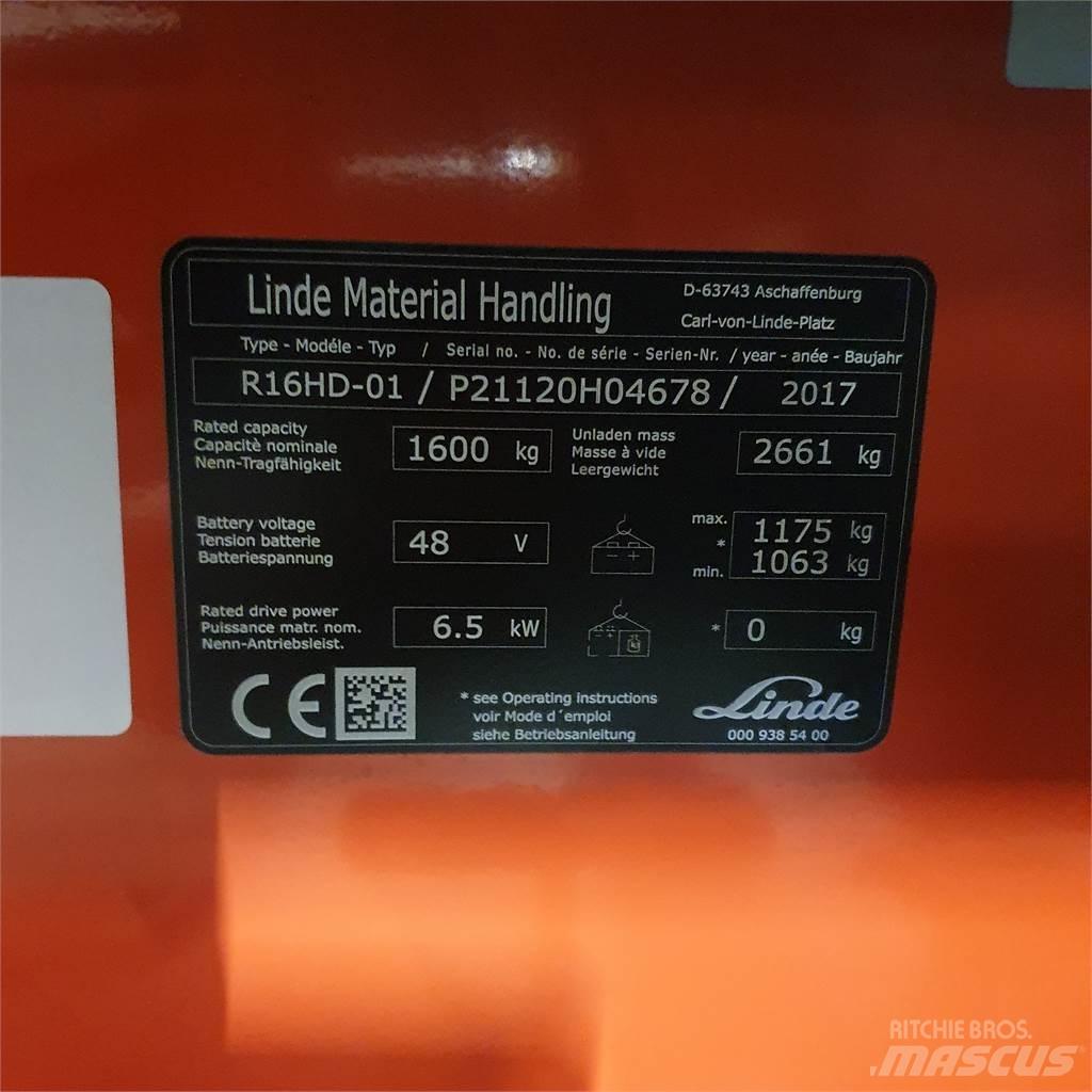 Linde R16HD Reach trucks