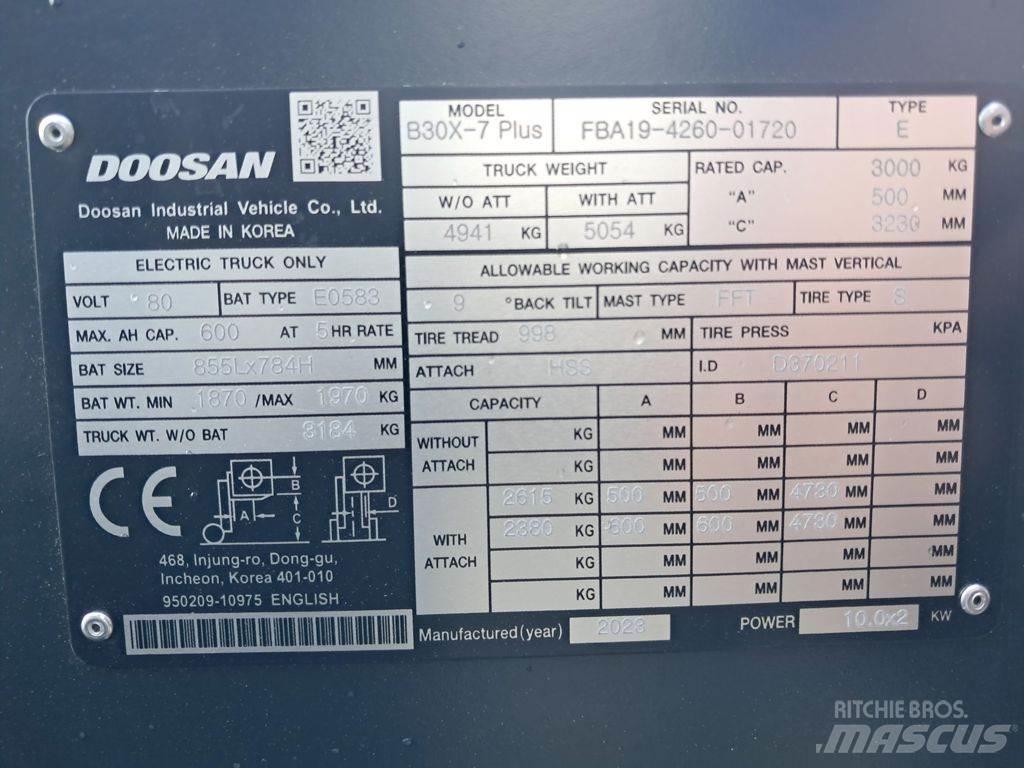 Doosan B30X-7 Plus Electric Forklifts