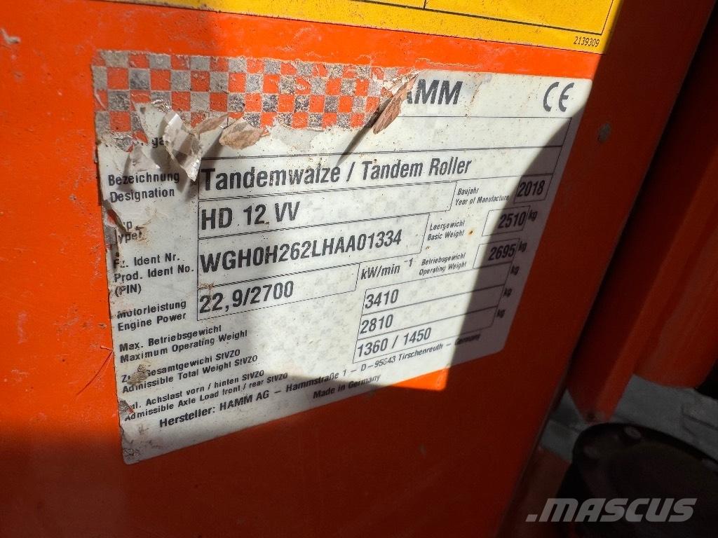 Hamm HD 12 VV Twin drum rollers
