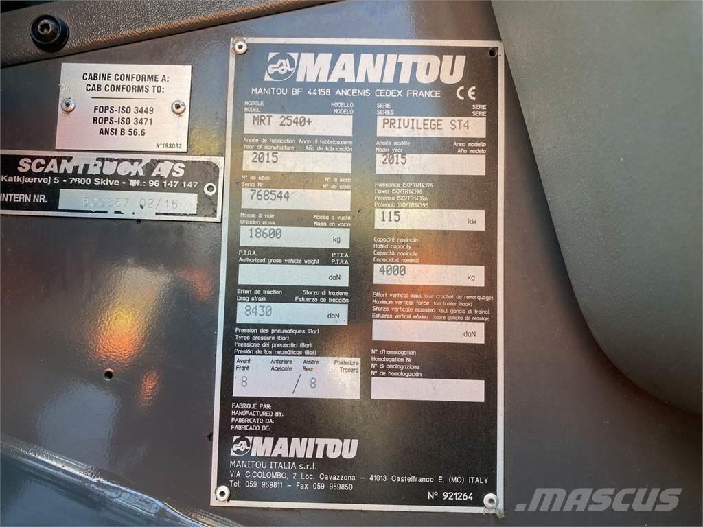 Manitou MRT2540MS Telescopic Handlers
