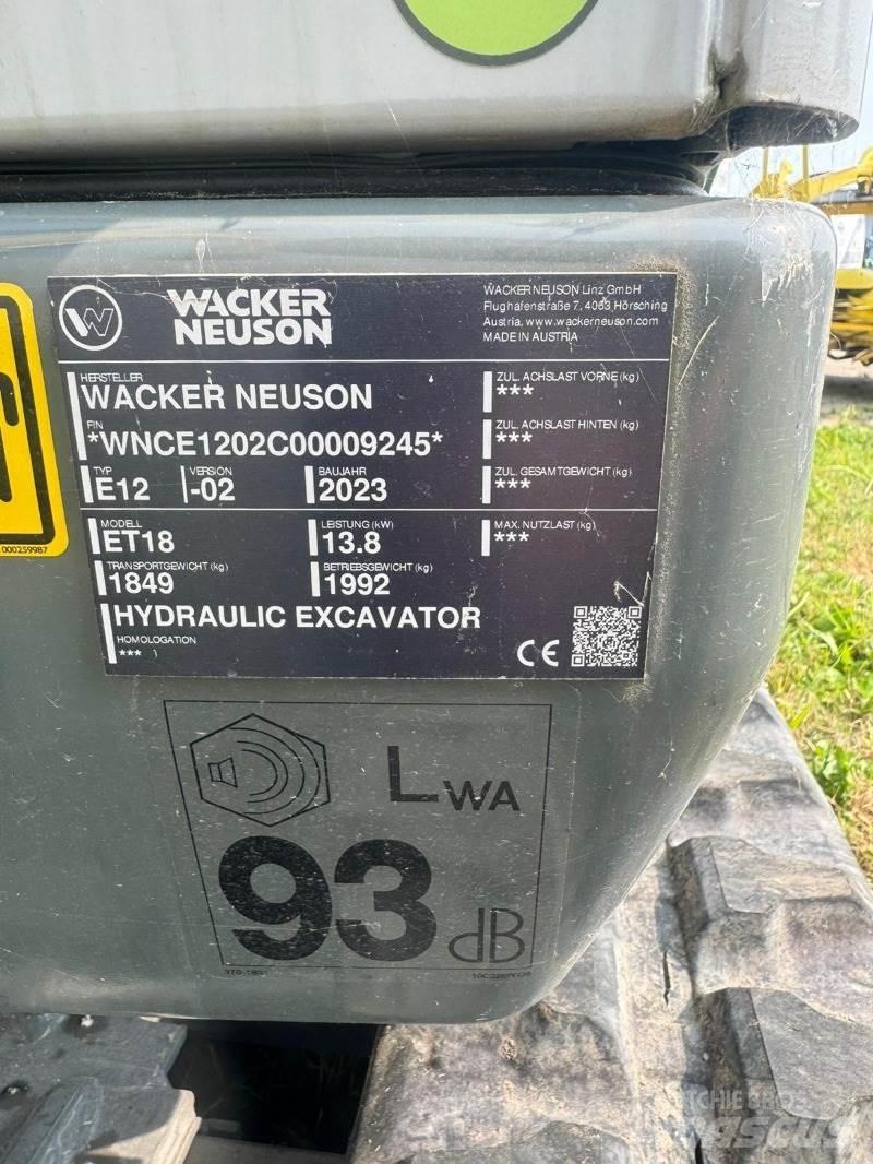 Wacker ET 18 Mini Excavators <7t (Mini Diggers)