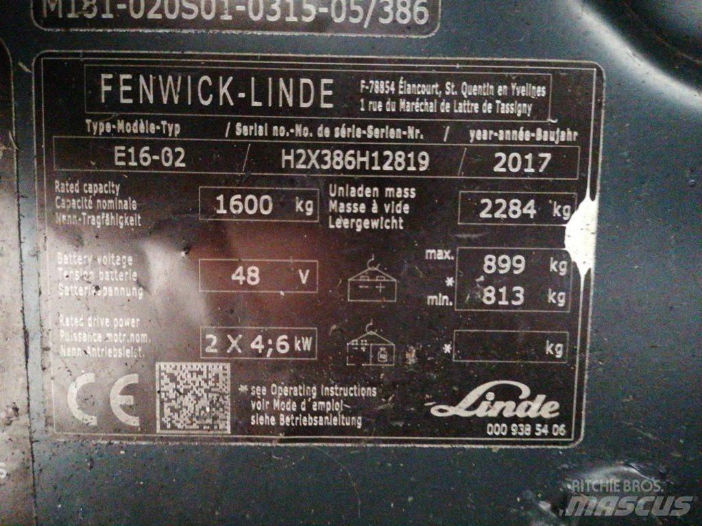 Linde E16-02 Electric Forklifts