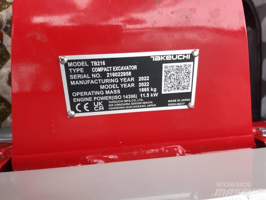 Takeuchi TB216 V2 Mini Excavators <7t (Mini Diggers)