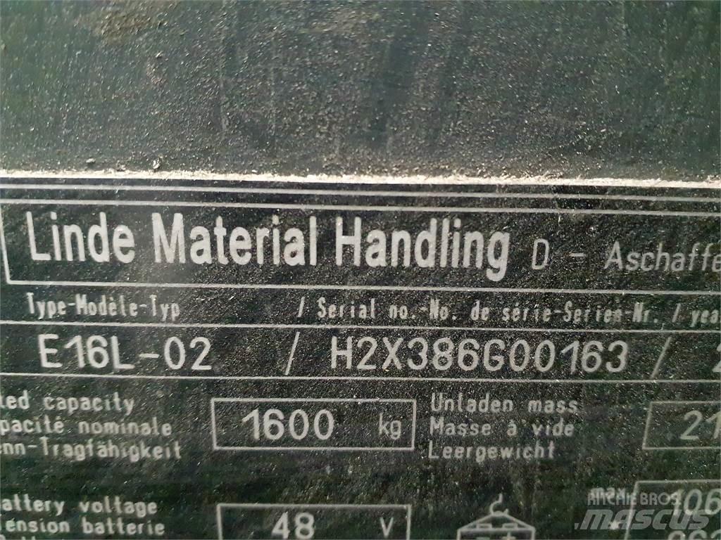 Linde E16L Electric Forklifts