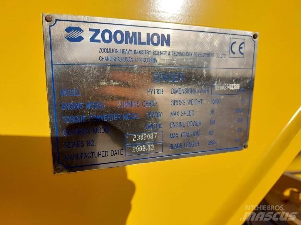 Zoomlion PY190B Motor Graders