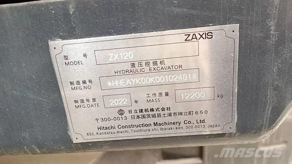 Hitachi ZX 120-6 Mini Excavators <7t (Mini Diggers)