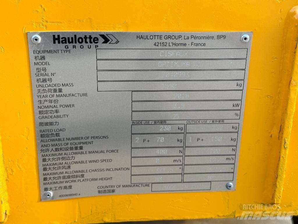 Haulotte OPTIMUM 8 Scissor Lifts