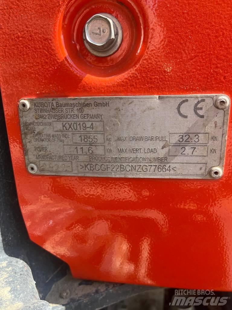 Kubota KX 019-4 Mini Excavators <7t (Mini Diggers)