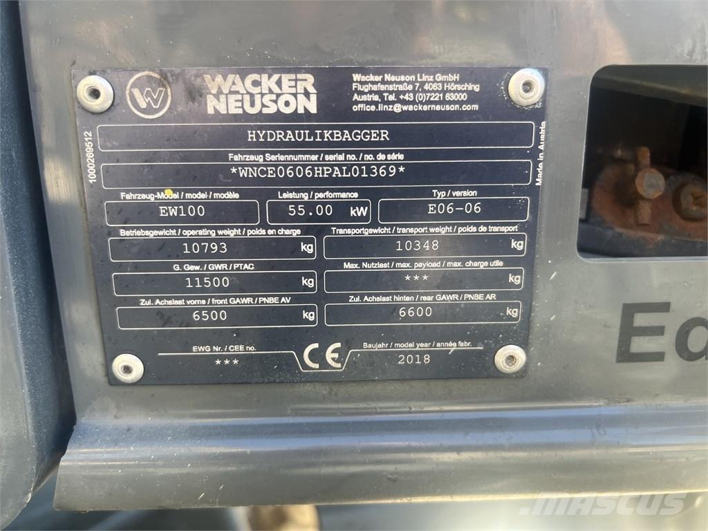 Wacker Neuson EW 100 Wheeled Excavators