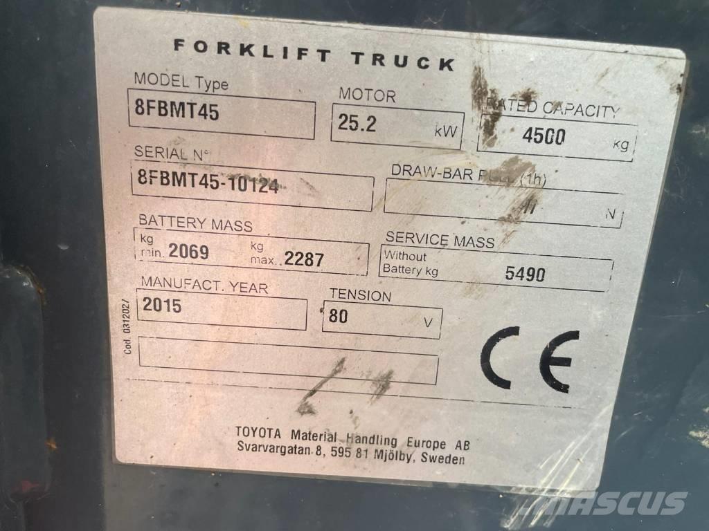 Toyota 8 FBMT 45 Electric Forklifts