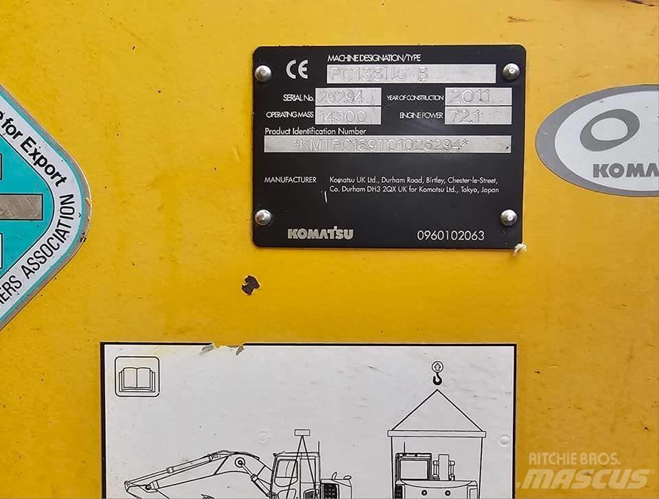 Komatsu PC 138 Mini excavators  7t - 12t