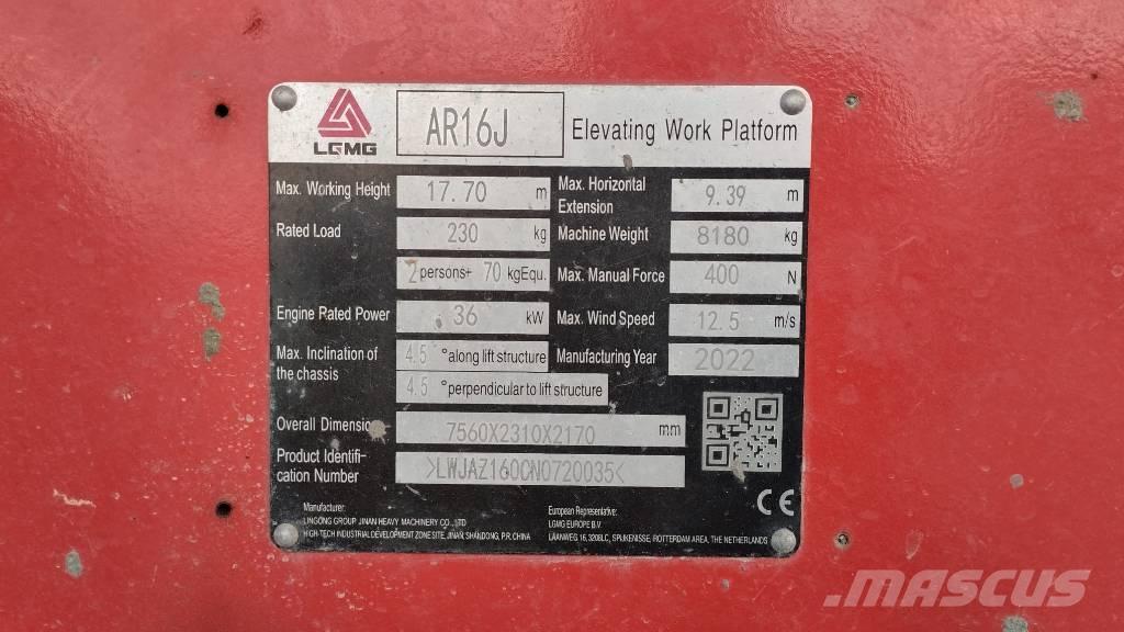 LGMG AR 16 J Articulated boom lifts