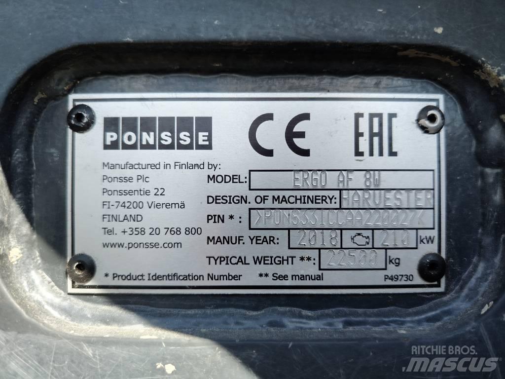 Ponsse Ergo AF 8W Harvesters