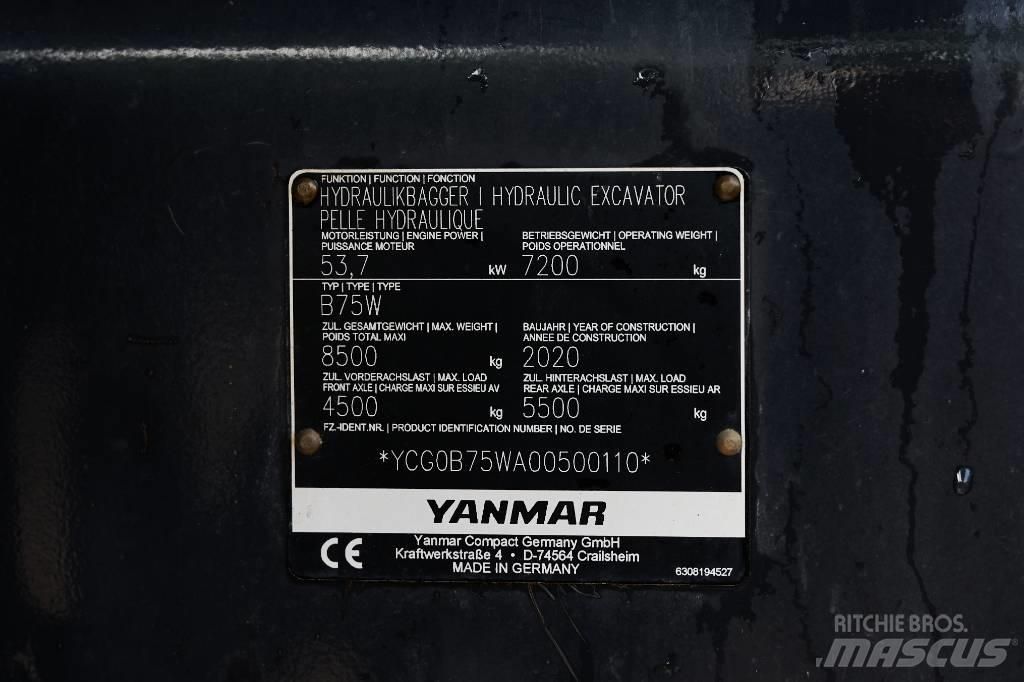 Yanmar B 75 W Wheeled Excavators