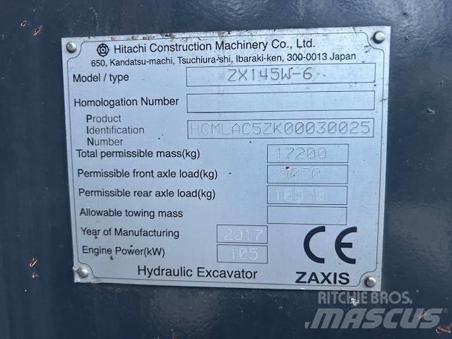 Hitachi ZX 145 W-6 Wheeled Excavators