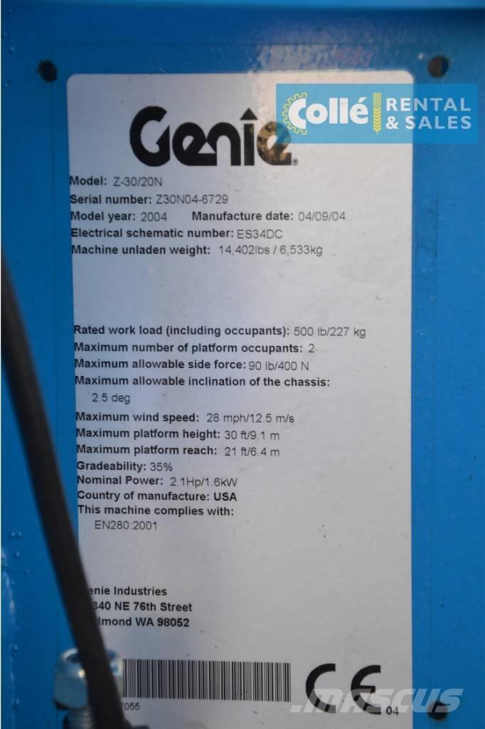 Genie Z-30/20N | 2004 Articulated boom lifts