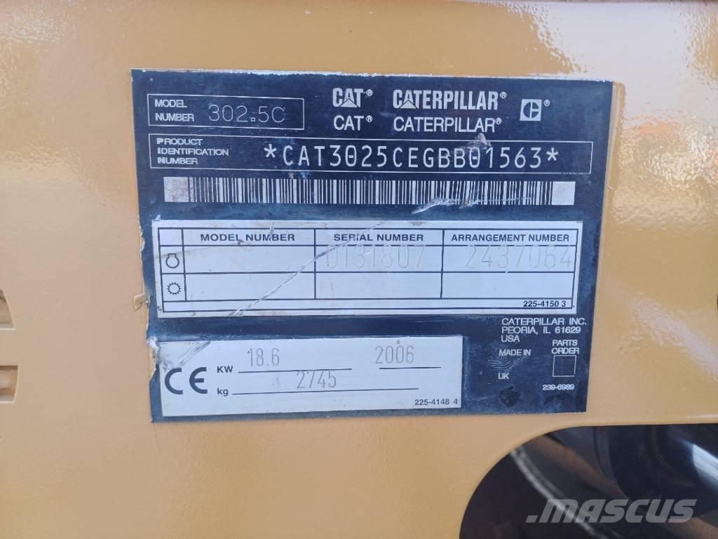 CAT 302.5 Mini Excavators <7t (Mini Diggers)