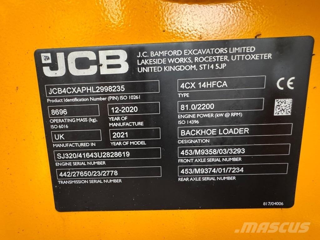 JCB 4 CX 14 Backhoe Loaders