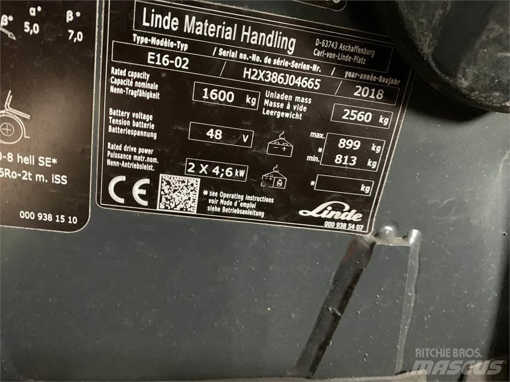 Linde E16 Electric Forklifts