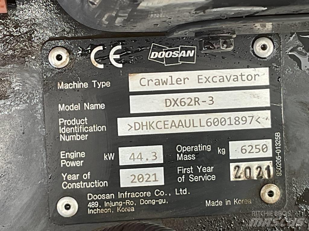 Doosan DX 62 R-3 Mini Excavators <7t (Mini Diggers)