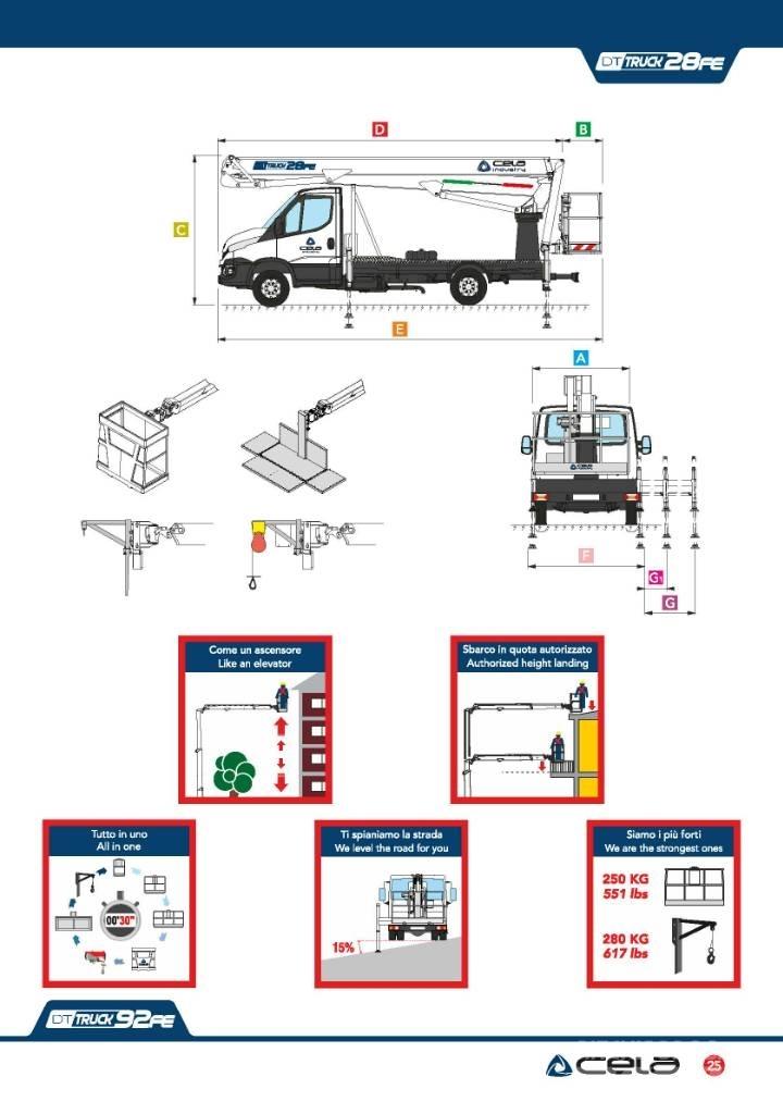 Cela DT 28 truck FE Truck Mounted Aerial Platforms