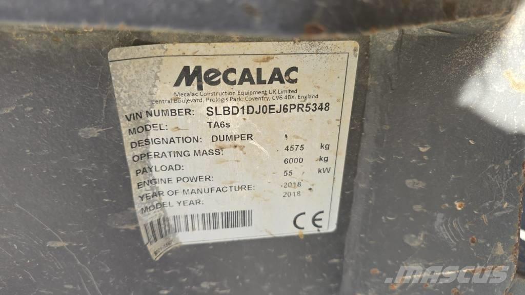 Mecalac TA 6 S Articulated Dump Trucks (ADTs)