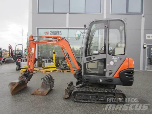 Hitachi ZX 18 Mini Excavators <7t (Mini Diggers)