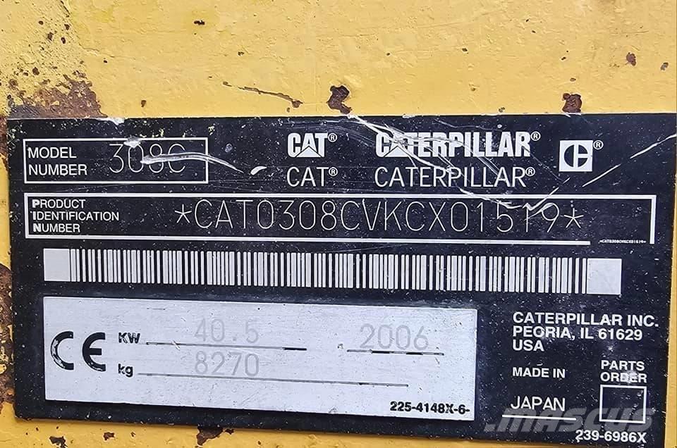 CAT 308 CR Mini excavators  7t - 12t