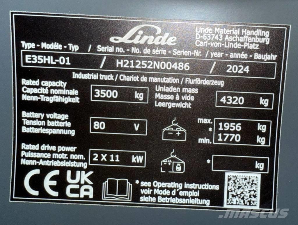 Linde E 35 Electric Forklifts