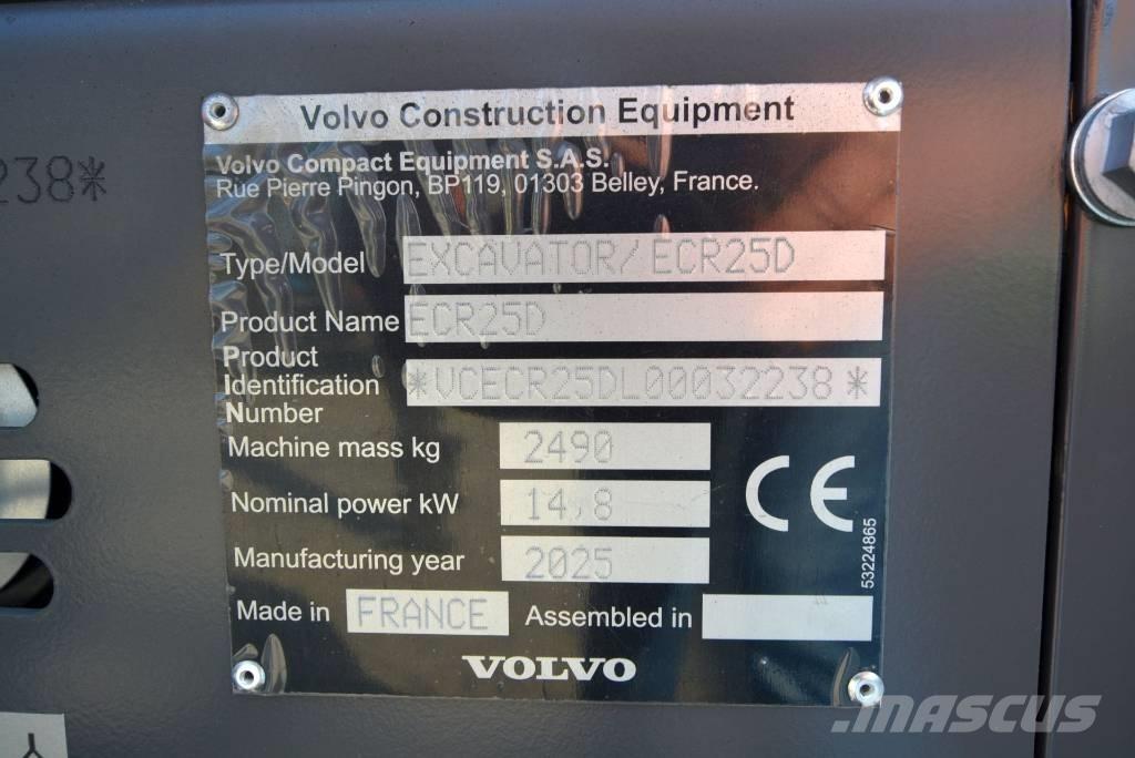 Volvo ECR 25 D Mini Excavators <7t (Mini Diggers)