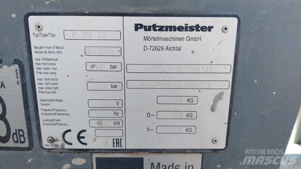 Putzmeister P 718 TD Concrete Pumps