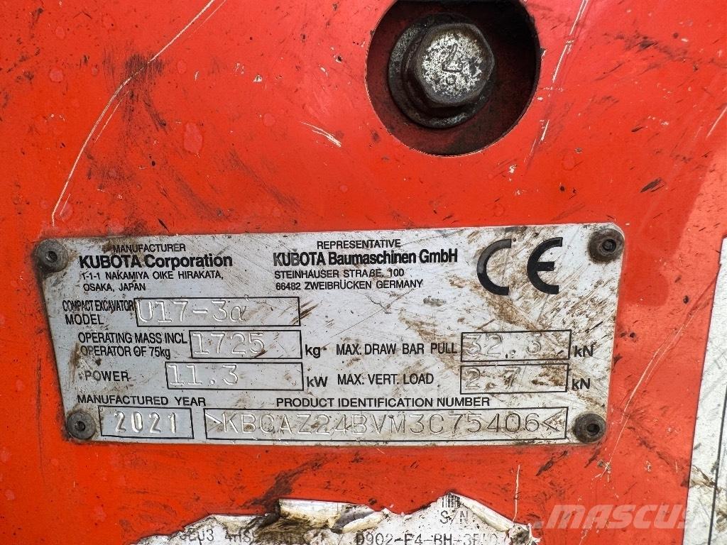 Kubota U 17-3 Mini Excavators <7t (Mini Diggers)