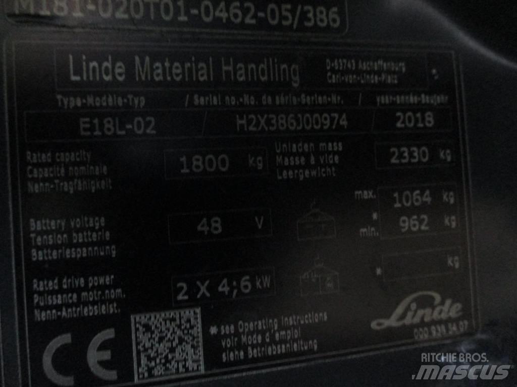 Linde E18L Electric Forklifts