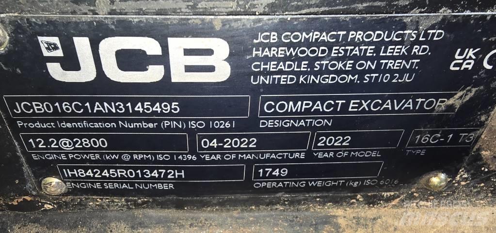 JCB 16C-1 Mini Excavators <7t (Mini Diggers)