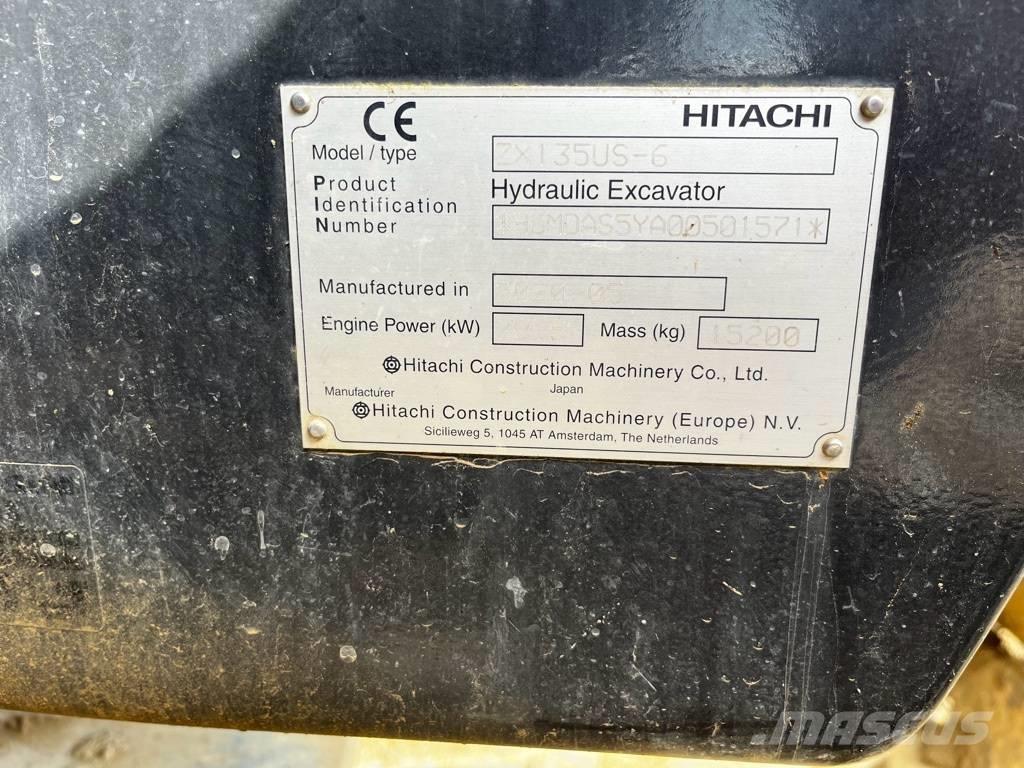 Hitachi ZX135US-6-2P Crawler Excavators