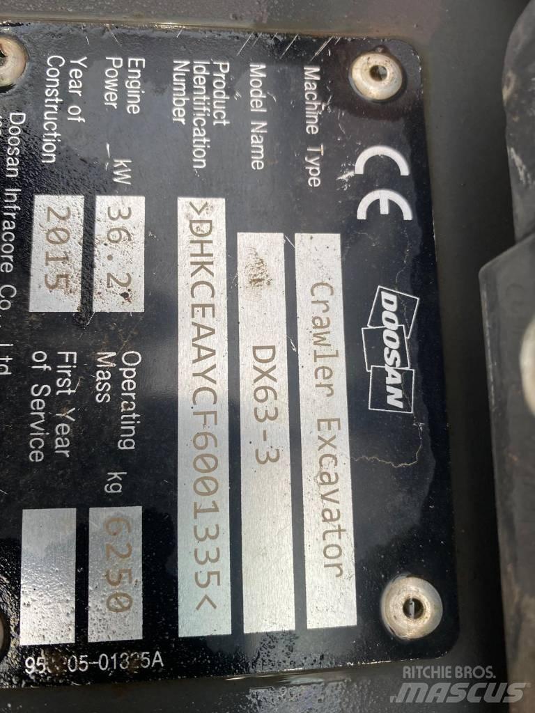 Doosan DX 63-3 Mini Excavators <7t (Mini Diggers)