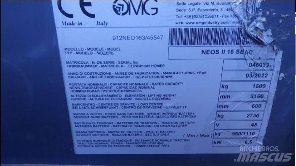 OMG NEOS II 16 SAEC Electric Forklifts