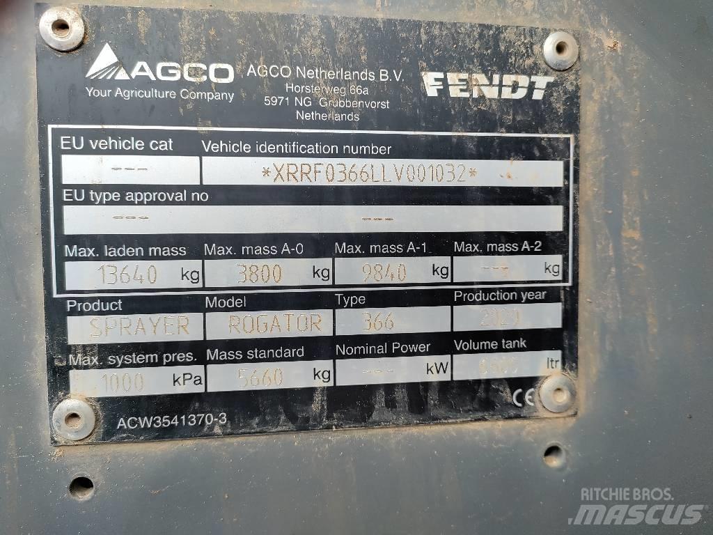 Fendt Rogator 366 Trailed sprayers