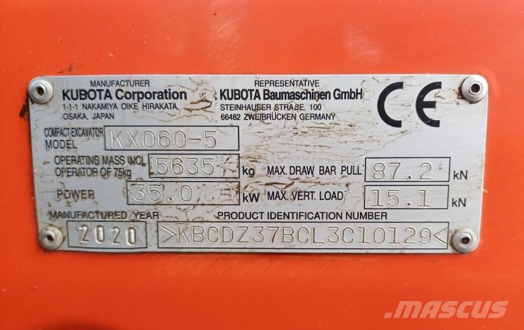 Kubota KX 060-5 Mini Excavators <7t (Mini Diggers)