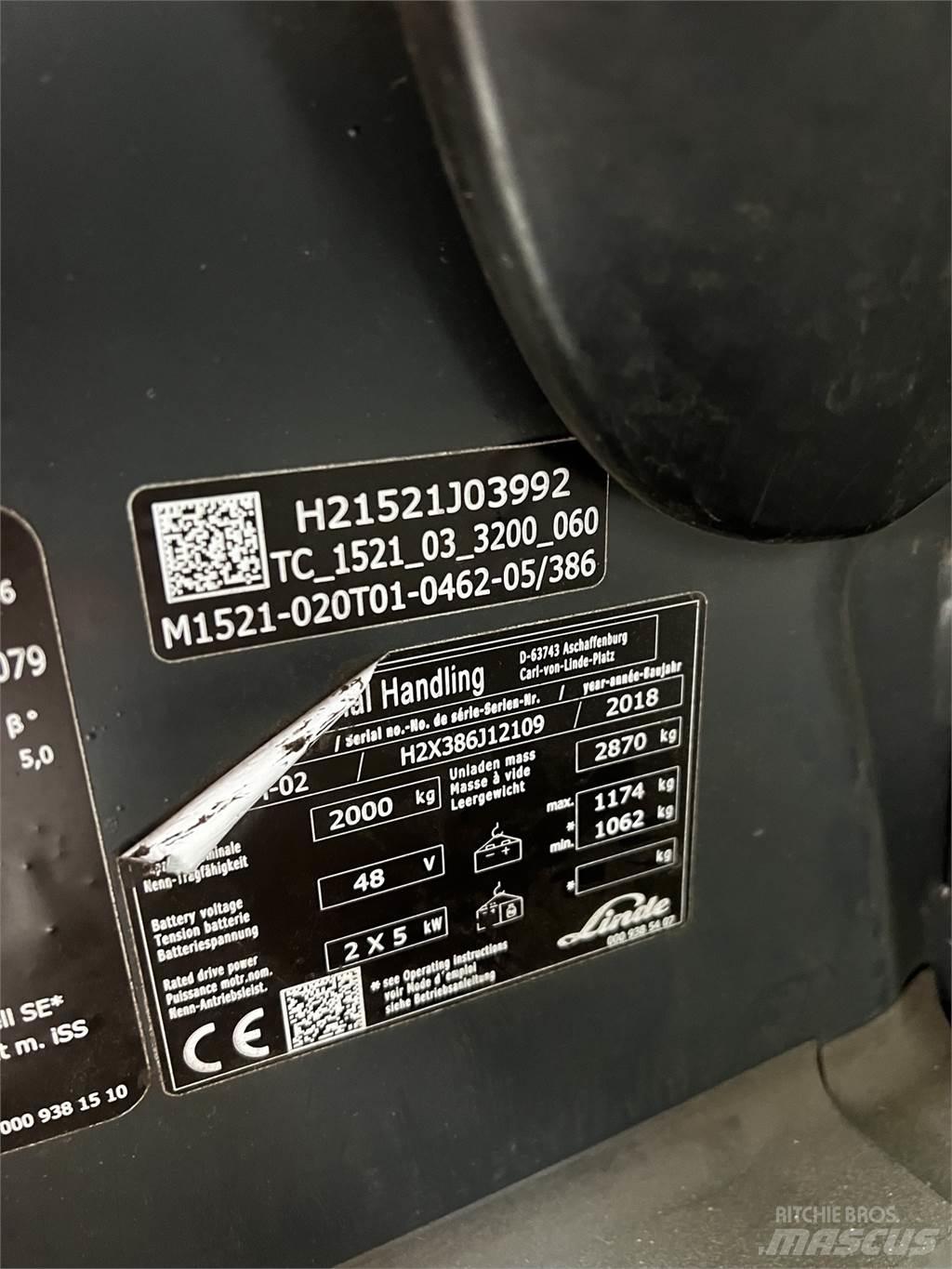 Linde E20PH Electric Forklifts