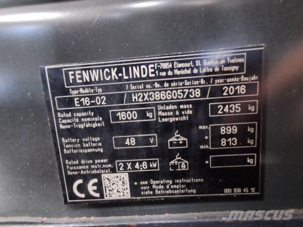 Linde E16-02 Electric Forklifts