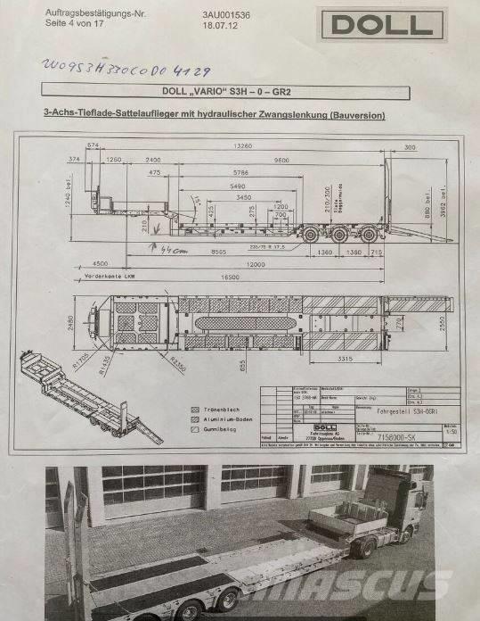 Doll Vario S3H-0-GR2 Lowboy Trailers