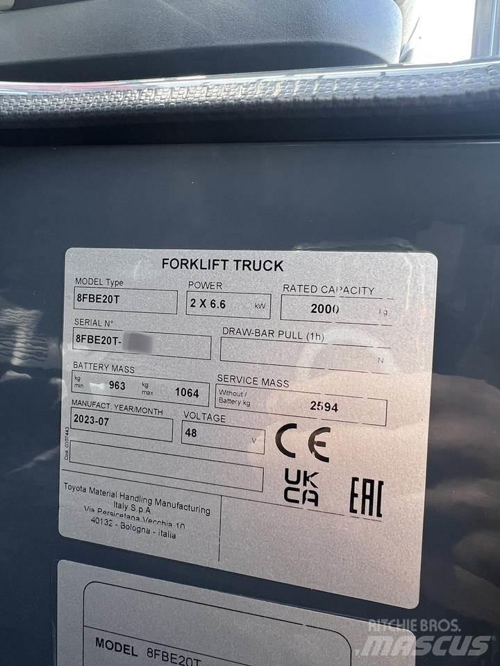 Toyota 8FBE20T Electric Forklifts