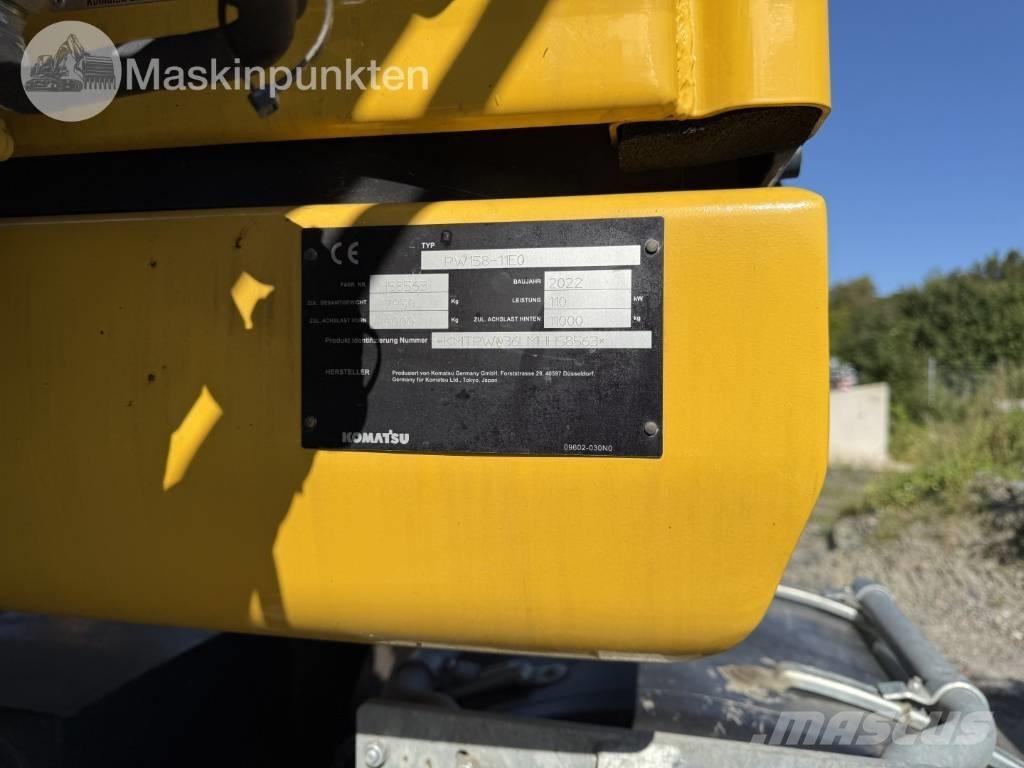 Komatsu PW 158 Wheeled Excavators